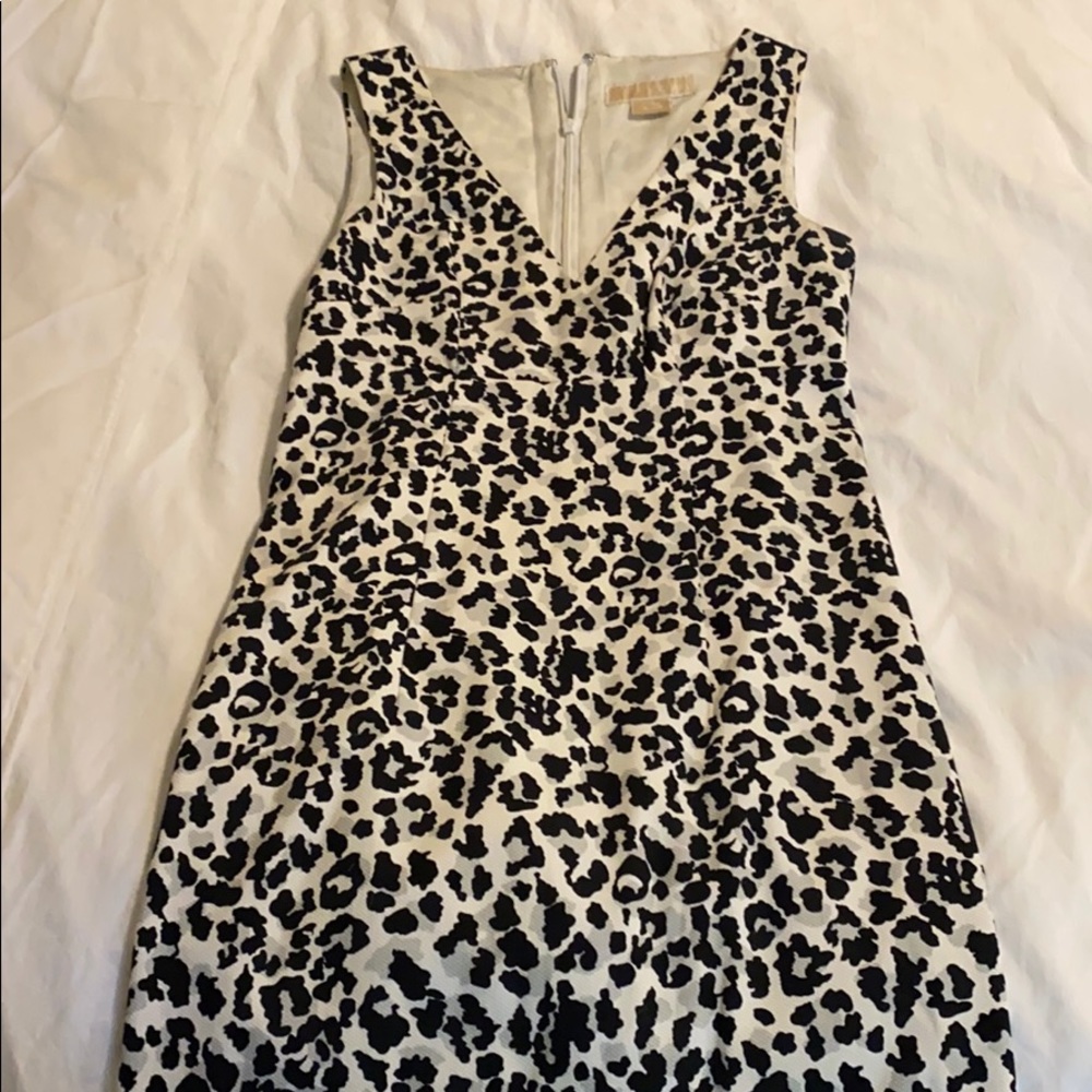 Black and white print dress